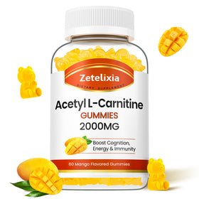 Gummies Zetelixia Acétyl L-Carnitine 60 unités saveur mangue vue de face