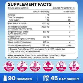 Gummies Zetelixia avec ingrédients naturels en arrière-plan