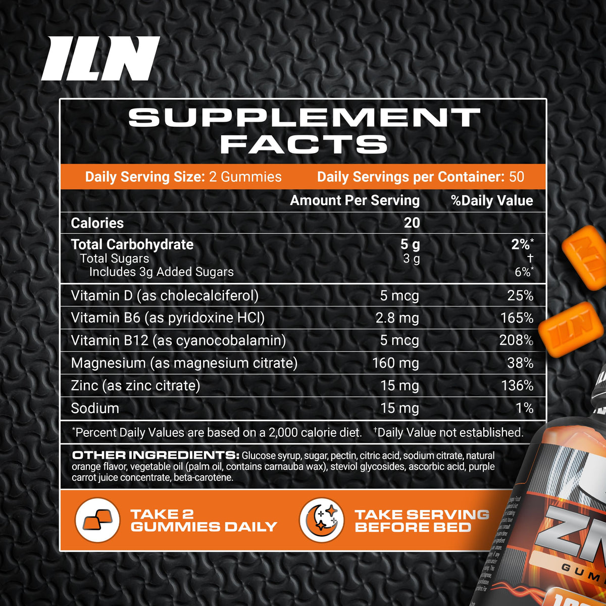 Gummies Zinc et Magnésium Vegan Iron Labs Nutrition emballage