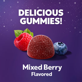 Gummies ZzzQuil, présentation sur une table