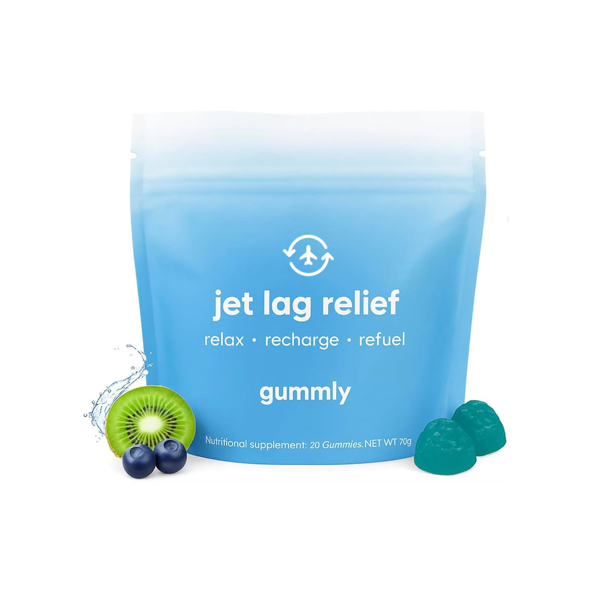 Gummly Gummies de Voyage 20 gummies saveur baies tropicales en sachet