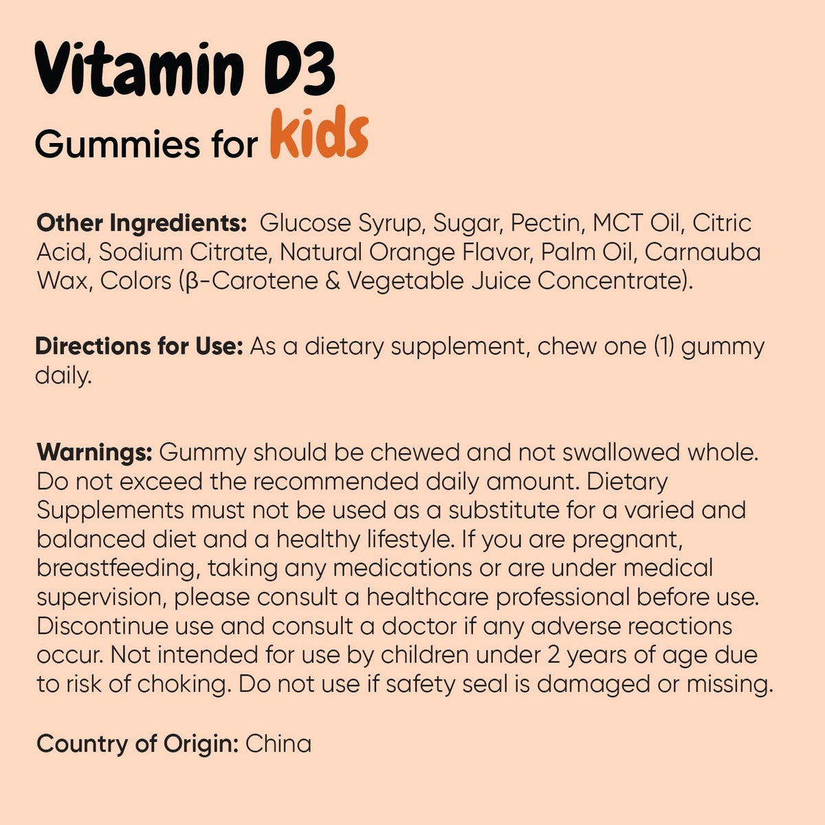 Gummy à la vitamine D3 maxmedix, présentation en gros plan