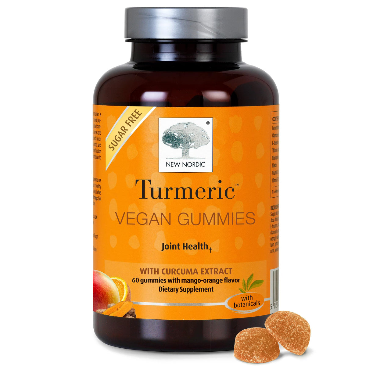 Gummy au curcuma NEW NORDIC saveur mangue orange, vue de face
