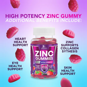 Gummy au zinc Nature's Nutrition avec une main