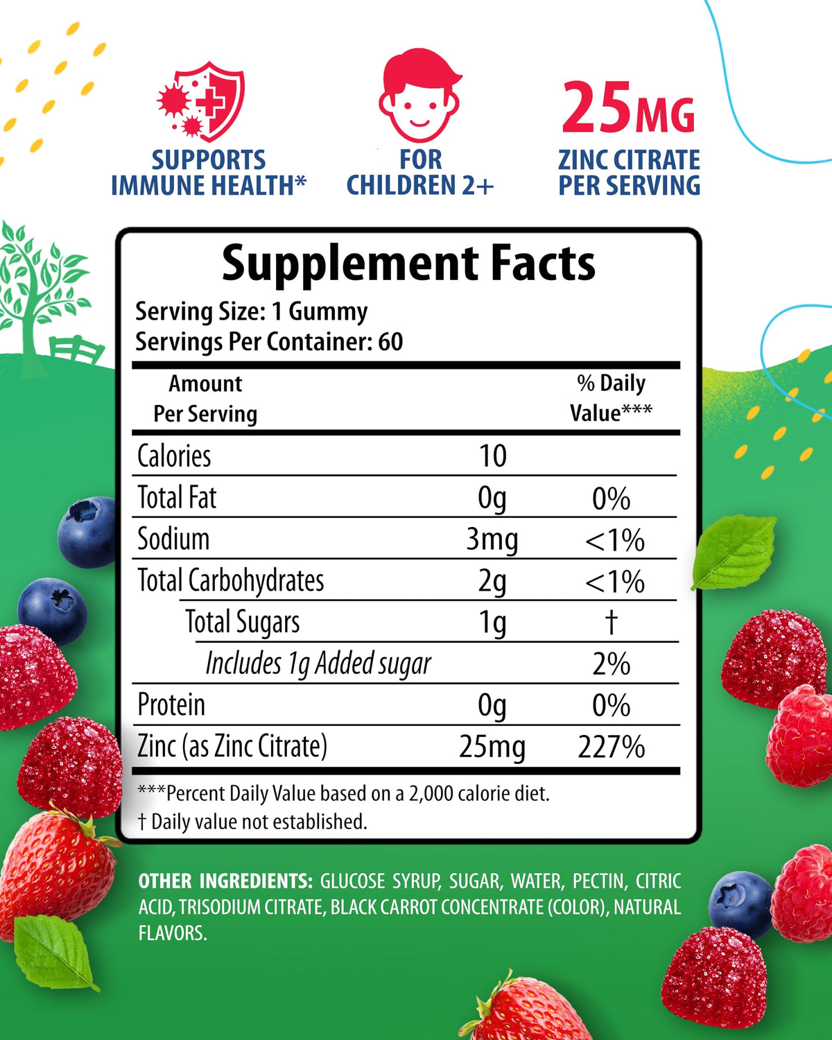 Gummy au zinc SUNNY SAM avec goût de fruits rouges