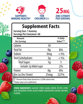 Gummy au zinc SUNNY SAM avec goût de fruits rouges