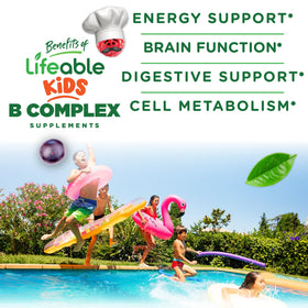 Gummy B Complex à la fraise, gros plan sur le produit