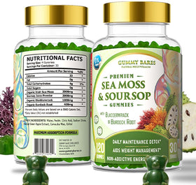 Gummy Bares Gummies de Fucus et Soursop, boîte de 120 gummies