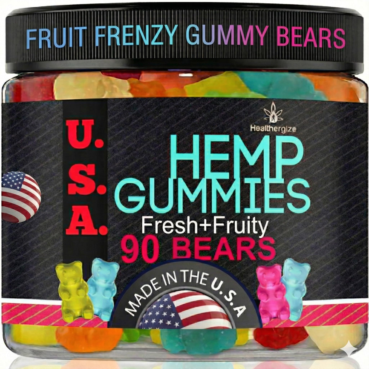 Gummy Bears au Chanvre Healthergize dans un emballage coloré