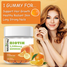 Gummy Biotine Nature's Key avec un focus sur l'étiquette des ingrédients