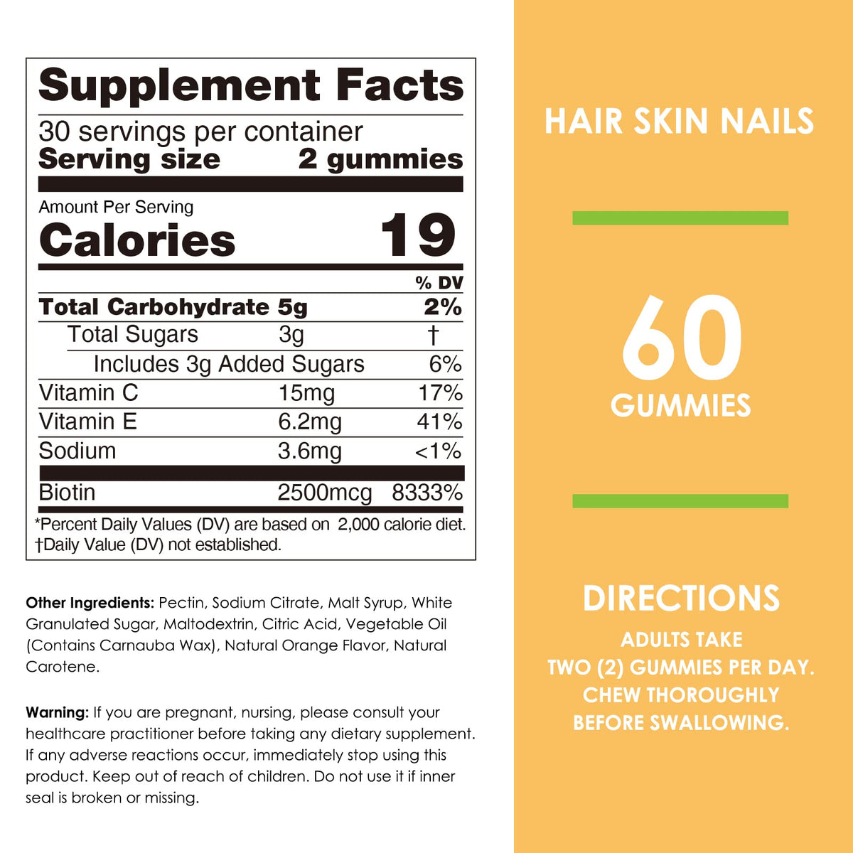 Gummy Biotine Nature's Key avec une main tenant un gummy