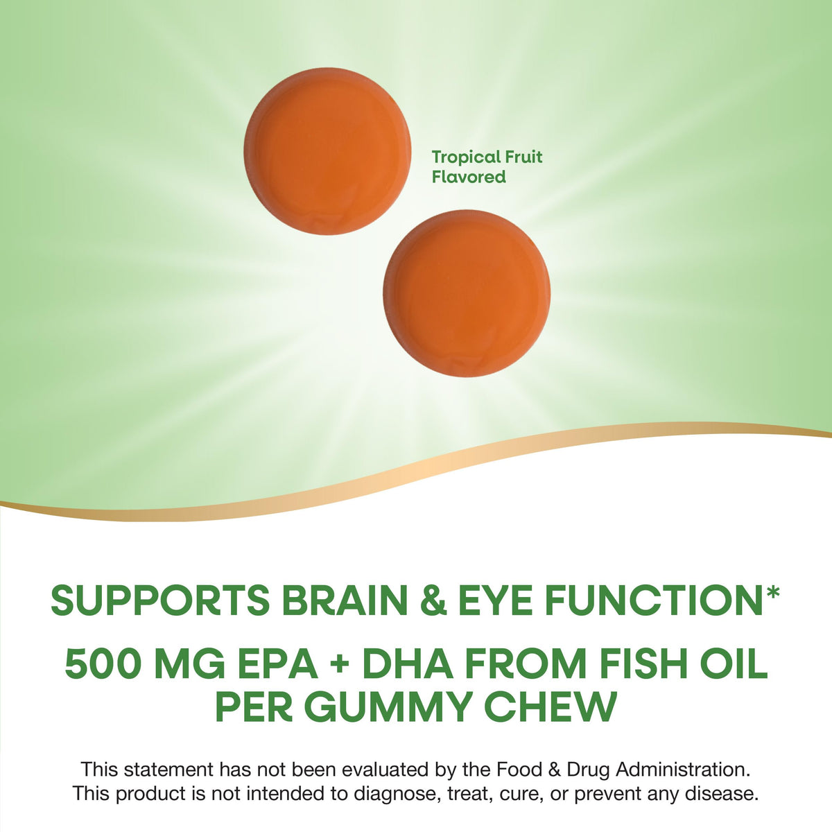 Gummy Chews Omega-3 Nature's Way avec emballage et étiquettes