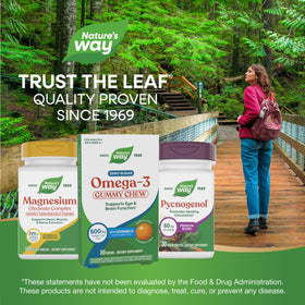 Gummy Chews Omega-3 Nature's Way montrant la composition nutritionnelle