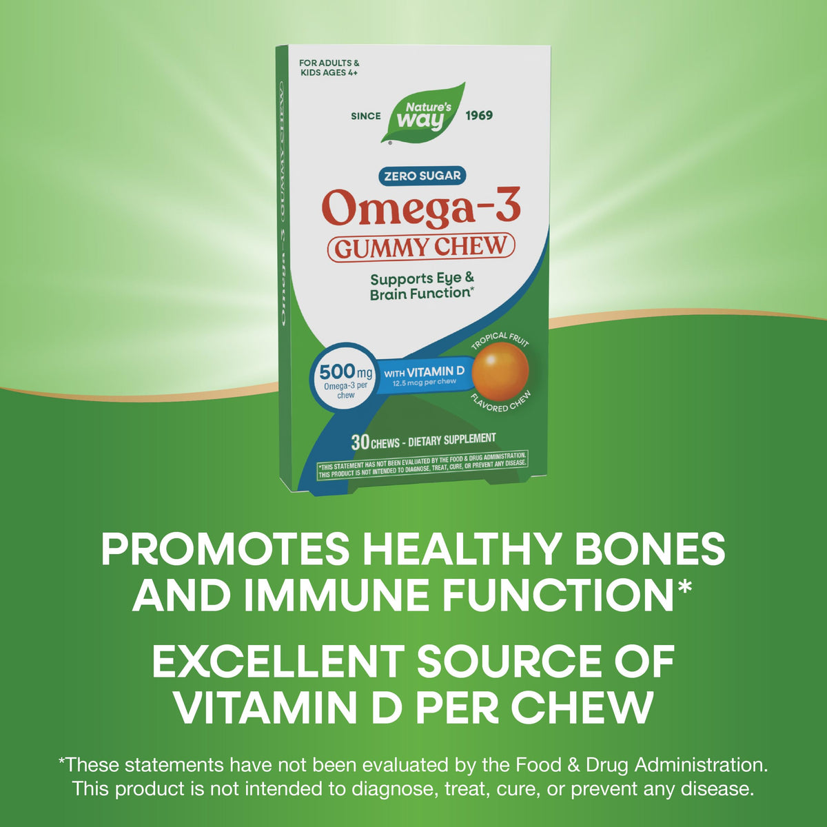 Gummy Chews Omega-3 Nature's Way montrant les gommes à mâcher
