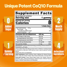 Gummy CoQ10 250mg NEVISS en gros plan