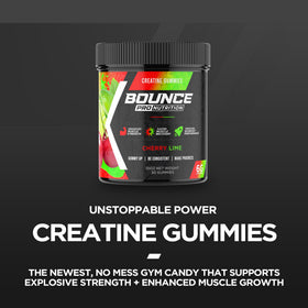 Gummy créatine Bounce Pro cerise lime tenue par une main