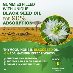 Gummy d'huile de nigelle NEVISS avec ingrédients naturels
