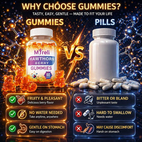 Gummy de Baies de Aubépine MYRELI avec des fruits d'aubépine