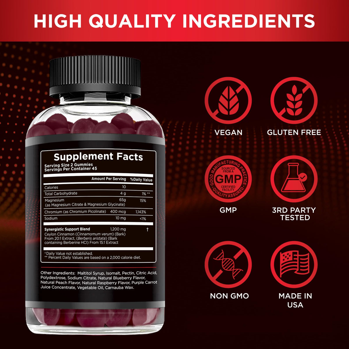 Gummy de Berbérine Effective Nutra, prise en main