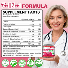 Gummy de Calcium Citrate GlaGmrry en gros plan