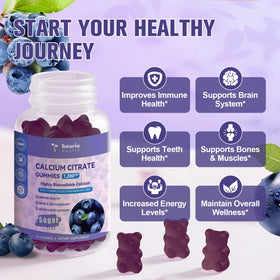 Gummy de calcium citrate Totaria, gros plan sur la texture
