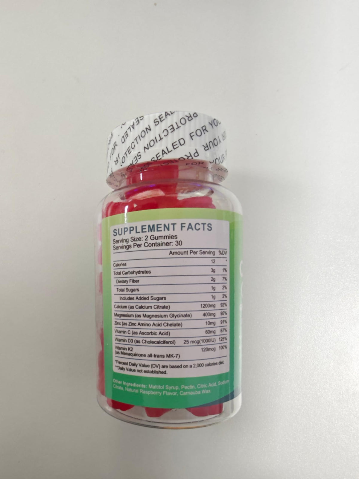 Gummy de citrate de calcium JIANKYTZ avec d'autres compléments