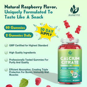 Gummy de citrate de calcium JIANKYTZ sur une table