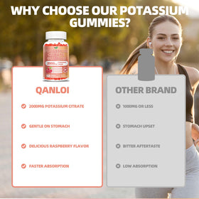 Gummy de Citrate de Potassium QANLOI avec ingrédients naturels