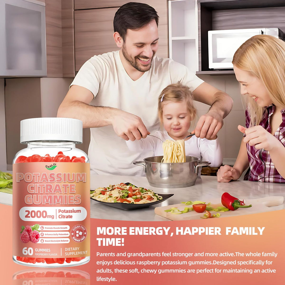 Gummy de Citrate de Potassium QANLOI et vitamine C