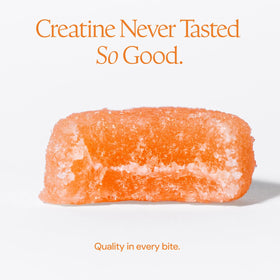 Gummy de créatine Create, gros plan sur la texture