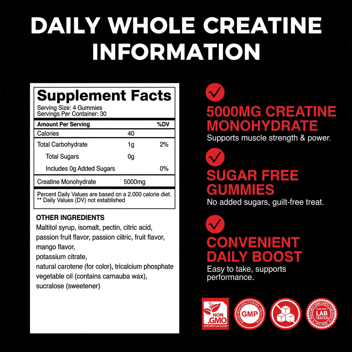 Gummy de créatine Hen Loog avec texture moelleuse