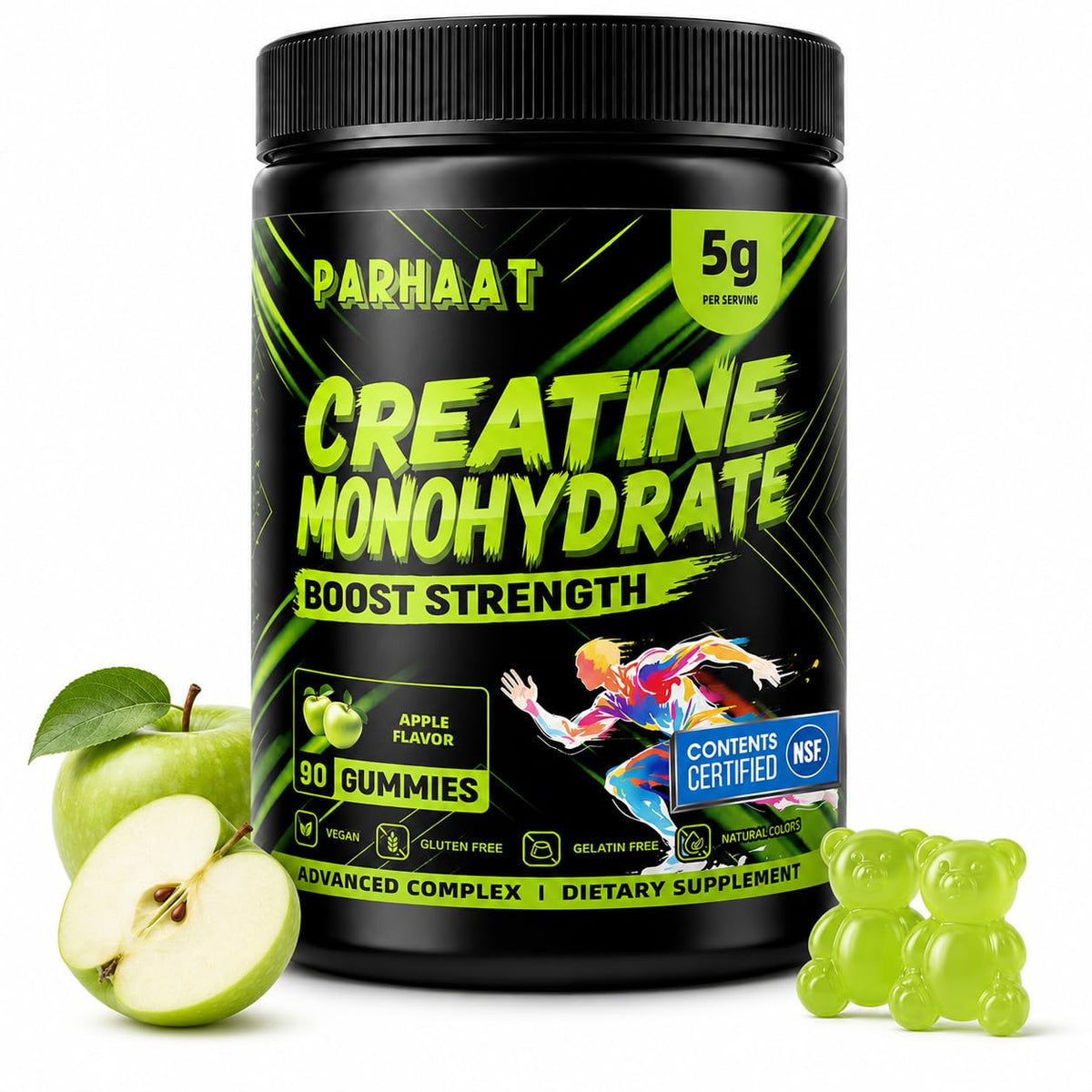 Gummy de créatine Parhaat 90 ct avec emballage