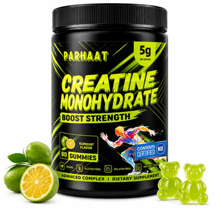 Gummy de créatine Parhaat 90 gummies au kumquat, vue de face