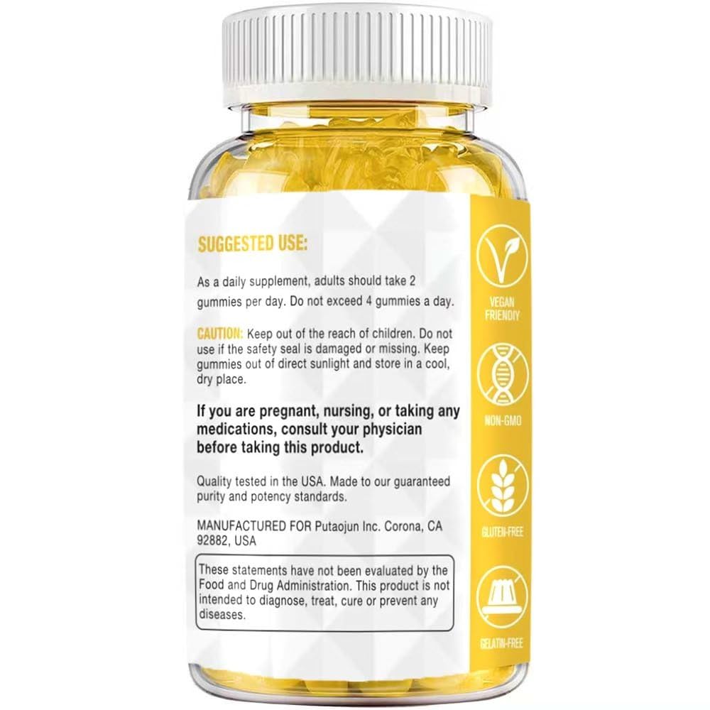 Gummy de créatine Putaojun avec goût de mangue, vue de près