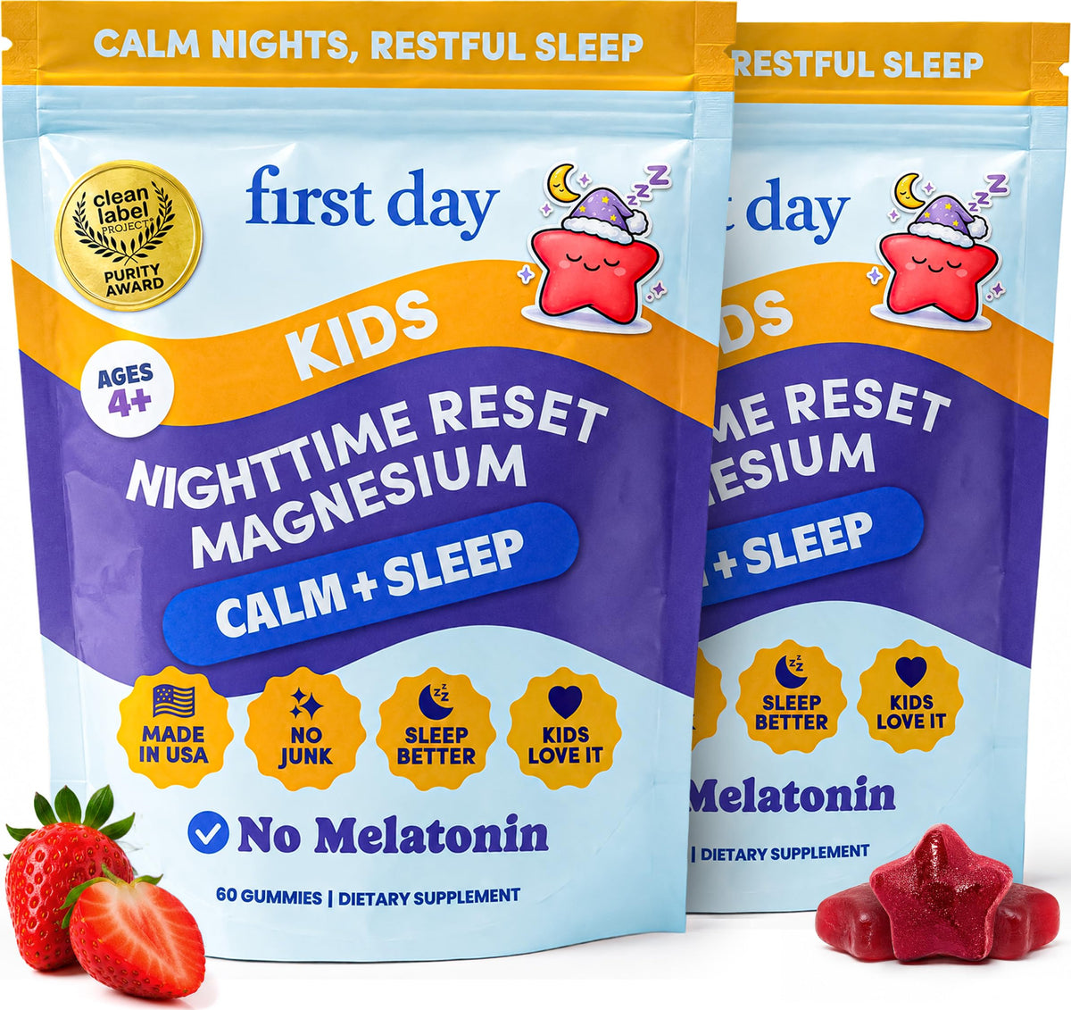 Gummy de Magnésium pour Enfants FIRST DAY, packaging avant