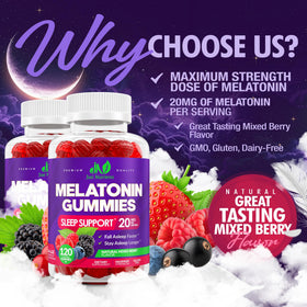 Gummy de mélatonine Just Nutrients en gros plan