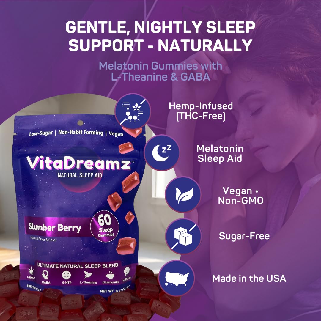 Gummy de Mélatonine VitaDreamz à saveur Slumber Berry