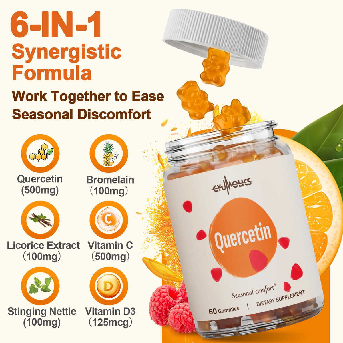 Gummy de quercetine Gyumolics avec une texture douce et agréable
