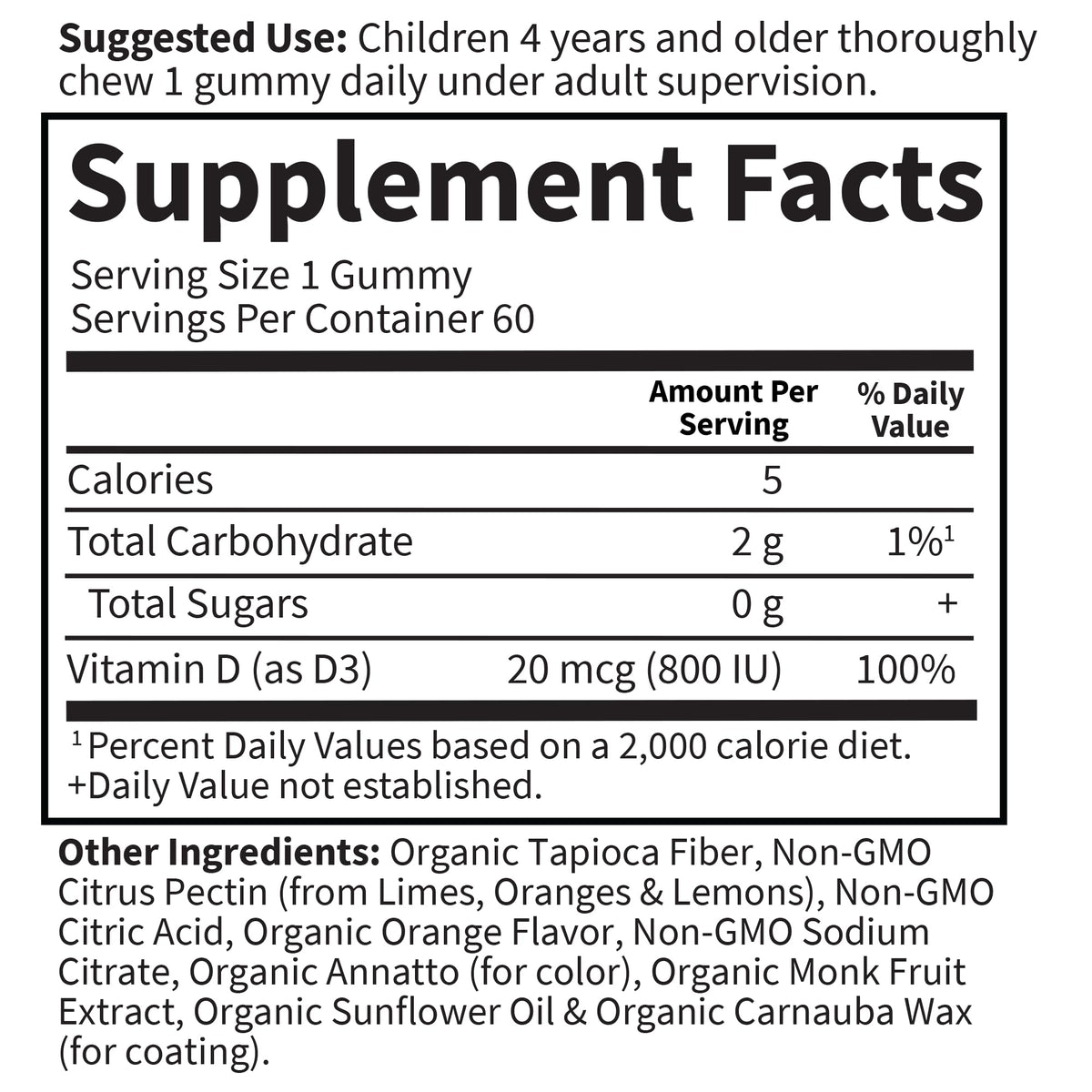 Gummy de Vitamine D3 Bio, prise en main, vue rapprochée