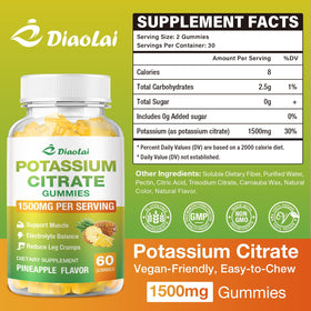 Gummy DIAOLAI Citrate de Potassium 1500mg vue de près