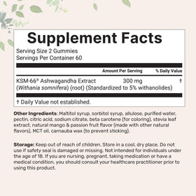 Gummy KSM-66 Ashwagandha Micro Ingredients en gros plan