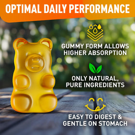 Gummy L-Tyrosine BioVit en gros plan montrant la texture