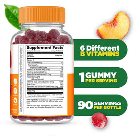 Gummy Lifeable en forme de fraise sur fond blanc