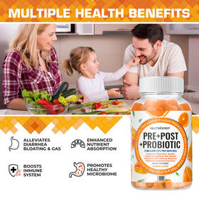 Gummy NutraPep prébiotique avec un détail de la texture