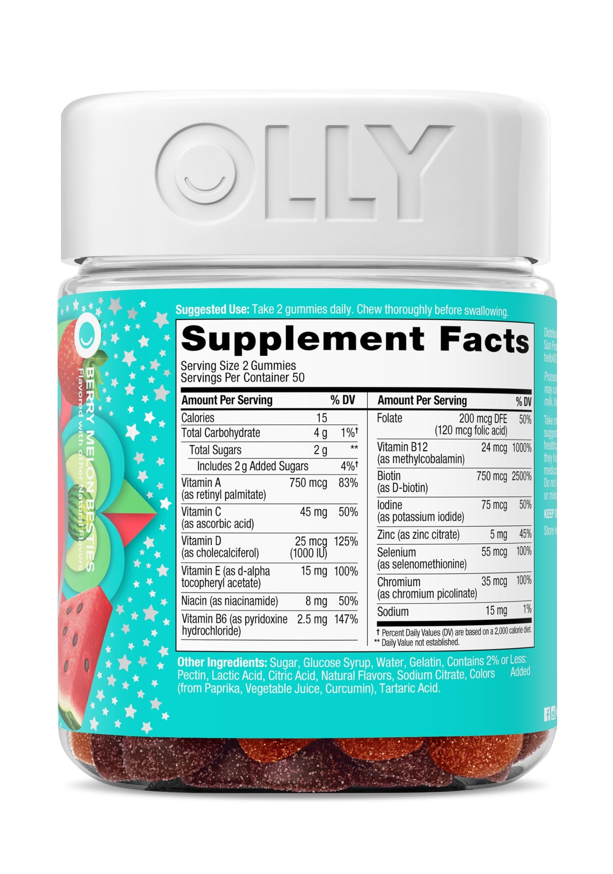Gummy OLLY Multi pour Filles Adolescentes avec une vue rapprochée