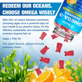 Gummy Omega-3 DIAOLAI présentée sur une table avec des accessoires de bureau
