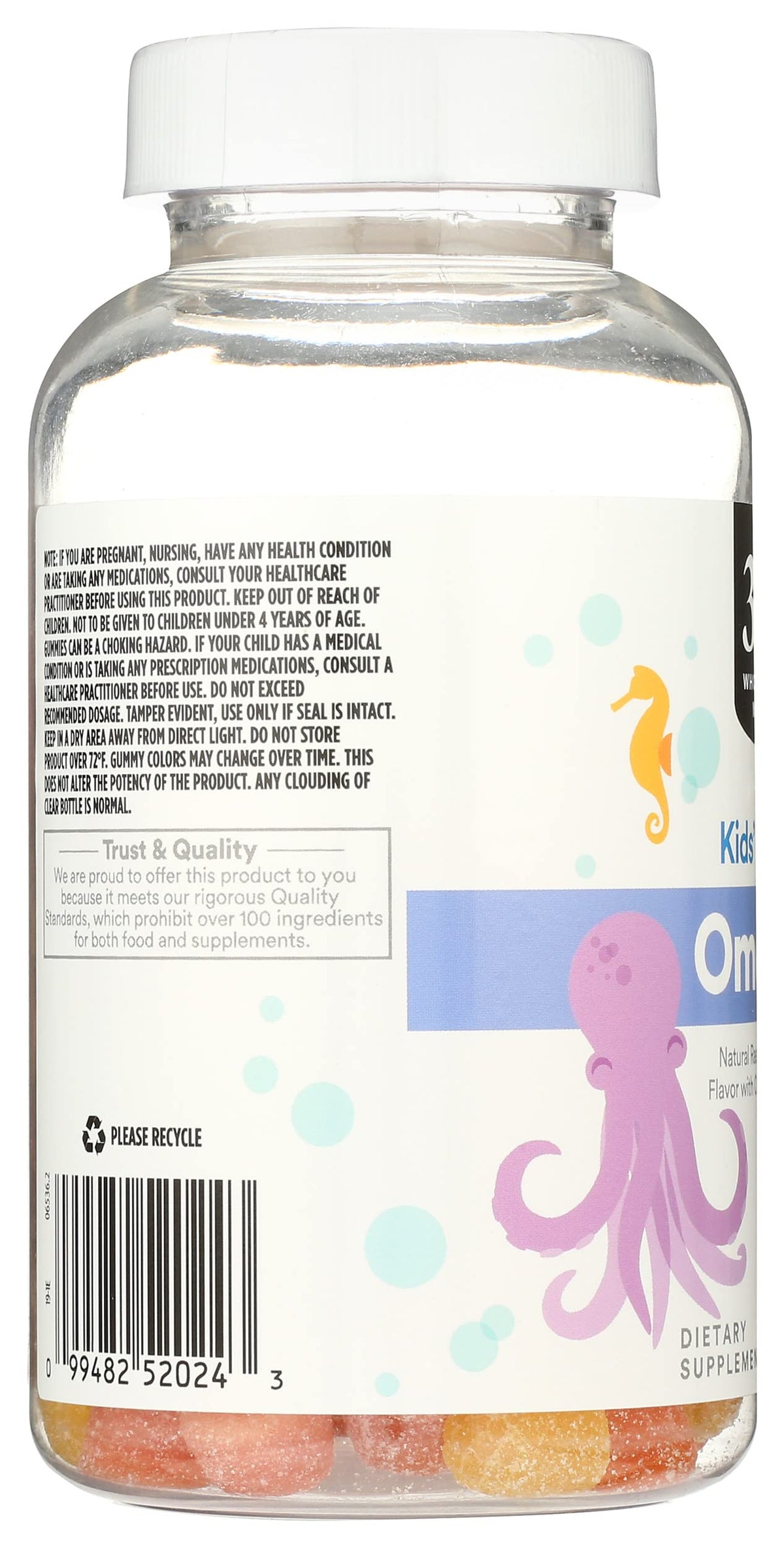 Gummy Omega-3 pour enfants 365, gummies en forme de bonbon sur une table