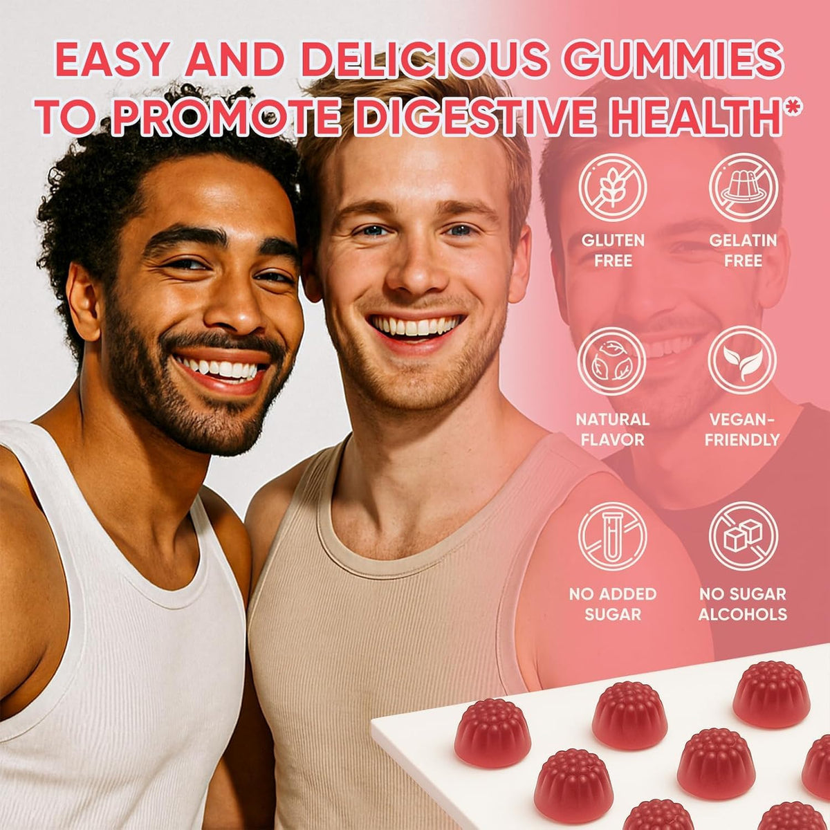 Gummy Prébiotique Propre 6525080 gummies avec étiquette sur le côté