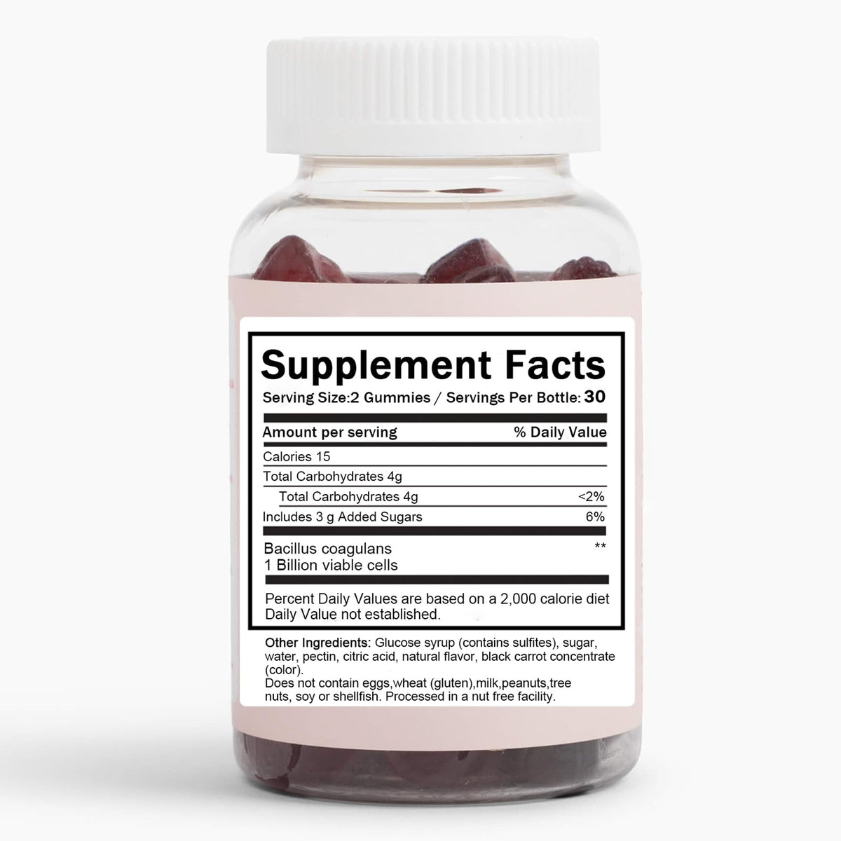 Gummy Prébiotique Propre 6525080 gummies dans une main
