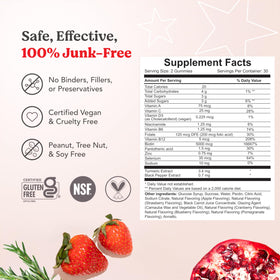 Gummy Stars HAIRtamin présentation avec fruits